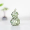 Resin Gourd ornament filled with green Aventurine and white natural crystal stones - Green Aventurine