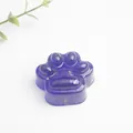 Blauwe hars kattenpoot decoratie met goudfolie voor in huis of als een cadeau - Blauw Glas