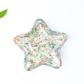 Plato para joyas en forma de estrella con piedras de colores y acabado de resina - Ojo de Gato Colorido