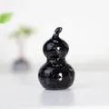 Obsidian resin crystal gourd ornament for home prosperity and traditional feng shui decor - Obsidian