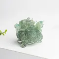Natural green crystal dragon turtle figurine, handcrafted gemstone home decor ornament - Green Aventurine Style