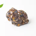 French bulldog figurine crafted with natural tiger eye crystal stones and resin - Tiger's Eye