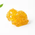 Citrine yellow crystal tiger resin figurine with gold foil flakes for home decor - Citrine