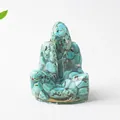 Vista detallada de una figura de mago fantasma en resina turquesa con texturas - Turquesa Mago Fantasma