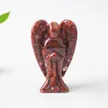 Red jasper gemstone angel statue handmade with resin for home decor and protection - Red Jasper
