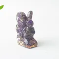 Statua fata farfalla in cristallo ametista naturale resina per decorazione casa ufficio - Fata Alata / Ametista