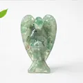 Green aventurine angel sculpture figurine made of resin and natural crystal stone - Green Aventurine