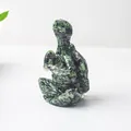 Figurine tortue en cristal naturel de rubis zoisite pour décoration de bureau yoga - Ruby Zoisite