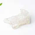 Crocodile resin figurine crafted with natural white crystal stones for home desk decor - Clear Quartz (Crocodile Shape)
