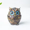 Figurine de chouette en cristal œil de tigre en résine pour décor de bureau - Œil de tigre