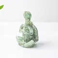 Figurine tortue en cristal naturel vert avec texture pierre pour déco intérieure - Aventurine Verte