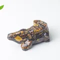 Crocodile resin ornament filled with natural tiger eye crystals for home office decor - Tiger Eye (Crocodile Shape)