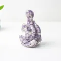Figurine de tortue en méditation en résine d'améthyste pour décoration de bureau - Pierre Lilas