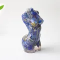 Estatua de torso femenino hecha de piedra lapislázuli natural y resina decorativa - Lapislázuli