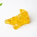 Translucent yellow crystal resin crocodile figurine with natural stone texture finish - Citrine (Crocodile Shape)