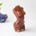 Escultura artística de torso femenino en resina marrón rojiza para decoración mesa - Jaspe Rojo