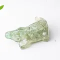 Translucent light green resin crocodile figurine with natural crystal stone texture - Green Aventurine (Crocodile Shape)