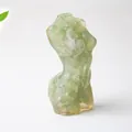 Estatua de torso femenino de resina verde menta con textura de cristal para decorar escritorio - Aventurina Verde