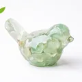 Green crystal resin bird figurine with natural aventurine stones for home decor - Green Aventurine