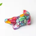 Colorful natural crystal stone resin pig figurine ornament with transparent finish - Colorful Shell (Pig Shape)