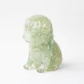 Green fluorite resin pastoral dog statue with natural crystal texture for desk decor - Green Aventurine