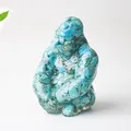 Green crystal stone resin gorilla statue for tabletop and home office decoration - Turquoise