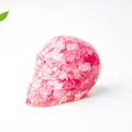 Pink natural crystal skull resin ornament for home and office desktop decoration - Dark Pink