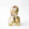 Humanoid resin statue filled with colorful natural gemstones for desk decoration - Crazy Agate
