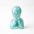 Blue resin human statue filled with natural crystals for home and office tabletop decor - Aquamarine