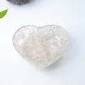 Bandeja de resina en forma de corazón con cristales blancos para joyería - Cristal de roca