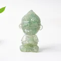 Translucent light green resin Monkey King figurine with a smooth crystal-like finish - Green Aventurine