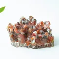 Ornement en cristal de résine avec pierres minérales naturelles rouges et oranges - Agate rouge