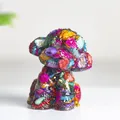 Artistic colorful resin poodle figurine with vibrant mosaic pattern in a pop art style - Colorful Shell