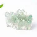 Décoration en résine transparente avec grappes de cristaux naturels vert clair - Aventurine Verte