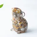 Statuina di ratto dello zodiaco in resina fatta a mano con cristalli naturali e agate - Agata Pazza