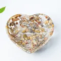 Cuenco de resina en forma de corazón con cristales naturales para decoración hogar - Ágata Loca
