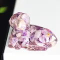 Figurine de chiot Golden Retriever en résine remplie d'améthystes violettes - Violet de Rêve