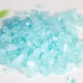 Polished light blue translucent decorative crystal stones for garden landscaping and plants - 3-5mm / Blue
