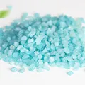 Macro shot of 1kg light blue apatite chips for garden landscaping and plant decoration - 3-5mm / Light Blue