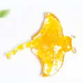 Translucent yellow resin manta ray sculpture filled with natural citrine crystals - Citrine