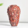 Chinese cabbage figurine made of natural red crystal stones and clear resin - Red Jasper