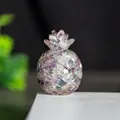 Pineapple ornament made of purple and green fluorite crystal resin for desk decor - Colorful Fluorite
