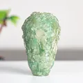 Translucent green crystal cabbage ornament with natural gradients and fine texture - Green Aventurine