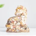 Success horse figurine made of natural crystal gravel and transparent resin - Crazy Agate