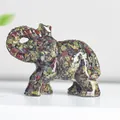 Natural dragon blood stone resin elephant figurine for desktop wealth and luck decor - Dragon Blood Stone