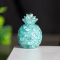 Sky blue crystal resin pineapple figurine decoration for modern desktop ornament - Aquamarine