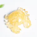 Statuetta di granchio in resina gialla fatta a mano con pietre naturali decorative - Giallo Limone