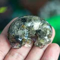 Sleeping Labrador resin dog figurine filled with natural labradorite crystal stones - Black Labradorite