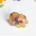 Statuetta gatto-ragno in resina di cristallo con sfumatura multicolore e dettagli fini - Agata Colorata