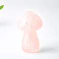 Pink rose quartz crystal mushroom statue handmade resin sculpture home decor - Style ① Rose Quartz